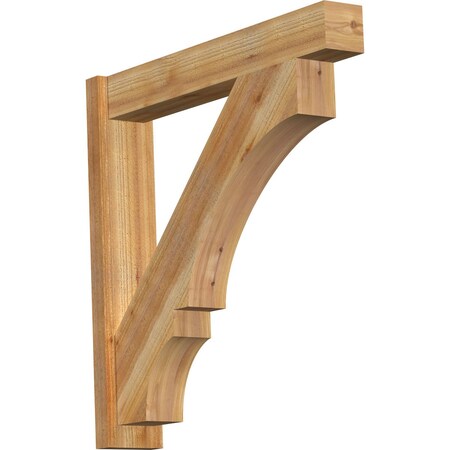 Ekena Millwork Balboa Block Rough Sawn Outlooker, Western Red Cedar, 6"W x 34"D x 34"H OUT06X34X34BOA05RWR